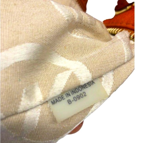 Michael Kors Orange Pebbled Leather Zip Top Satchel Shoulder Bag - Picture 15 of 15